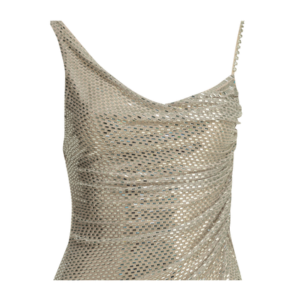 MAYFEYR - Self Portrait - Short Dress With Rhinestones - PF26041SCHCHAMPAGNE