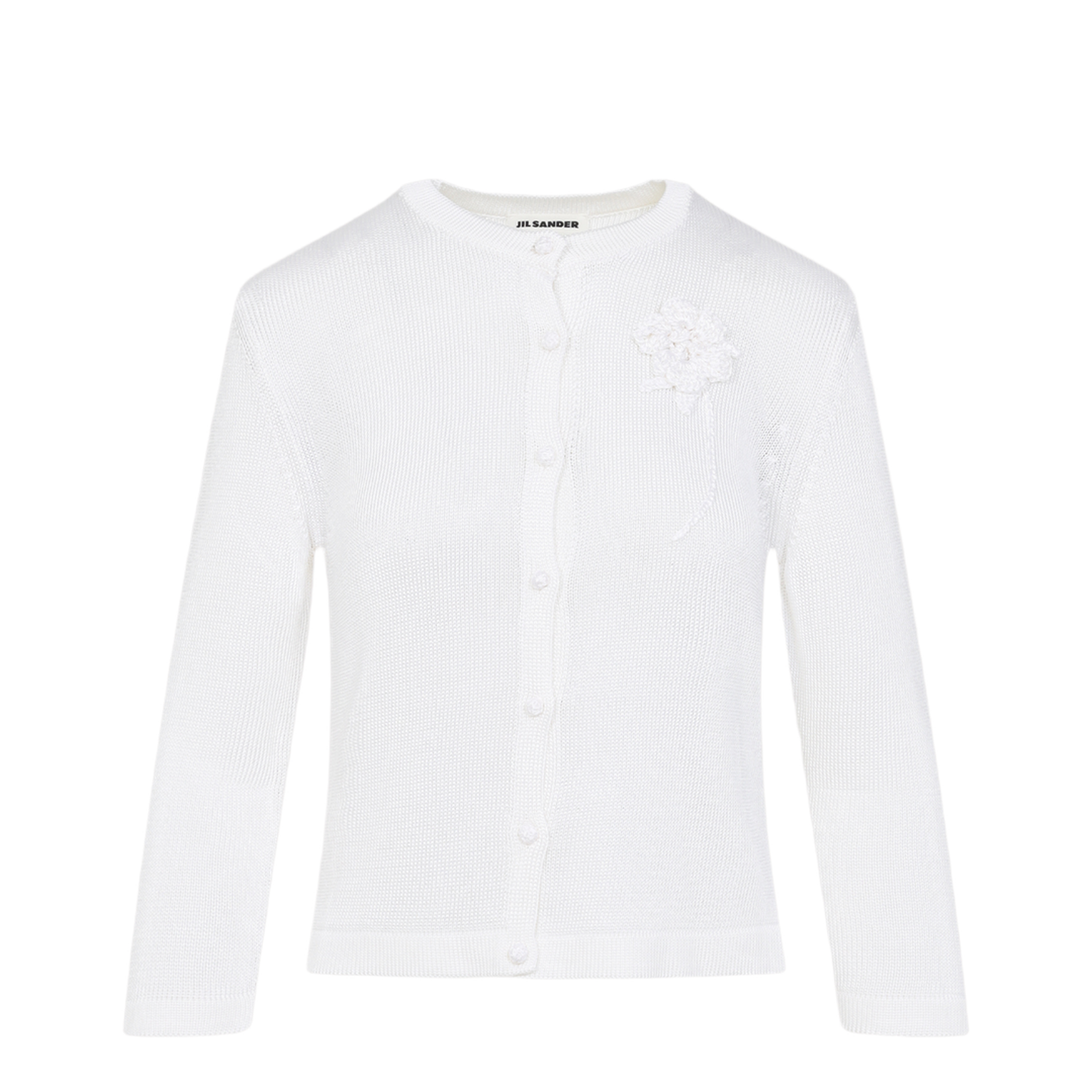 Cardigan With Crochet Flower