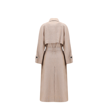 MAYFEYR - Brunello Cucinelli - Linen Trench Coat With Lurex - MH5269873C920