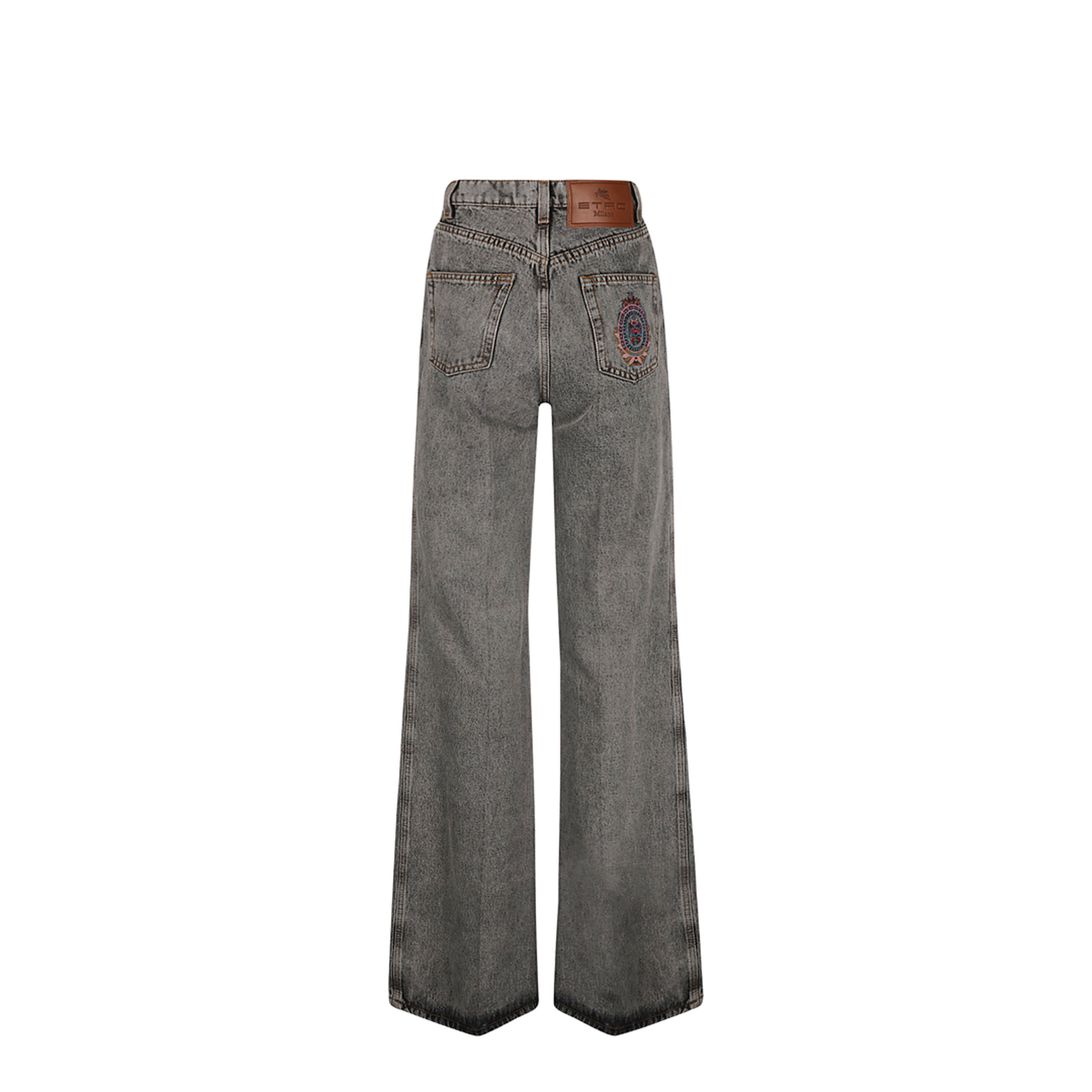 Wide Flare Leg Multi-buttons Jeans