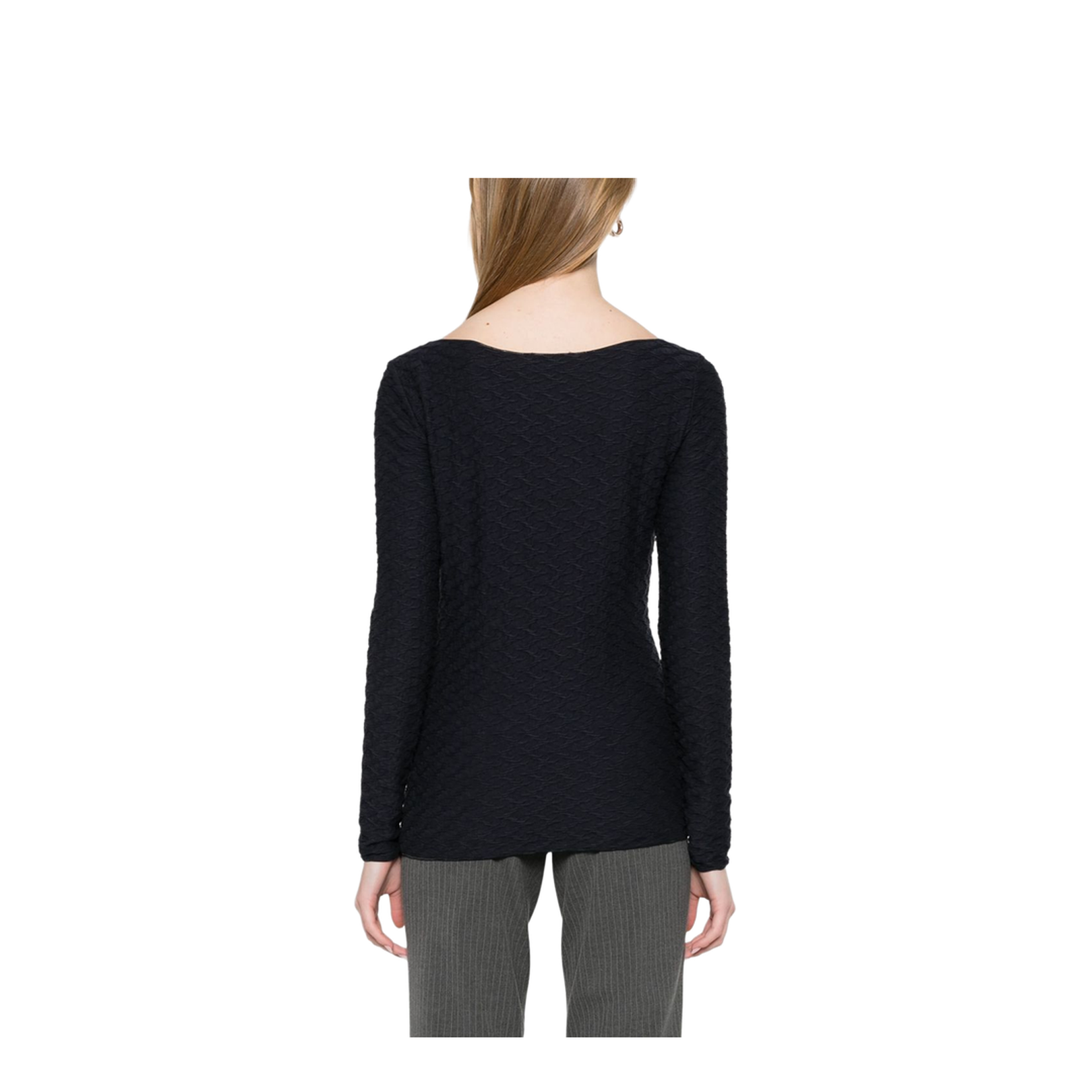 Jacquard Boat-Neck Top