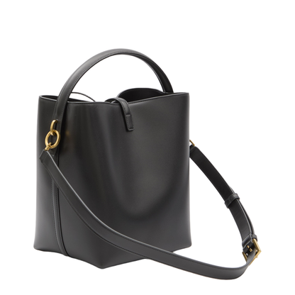 LE 37 Shiny Leather Shoulder Bag - Black