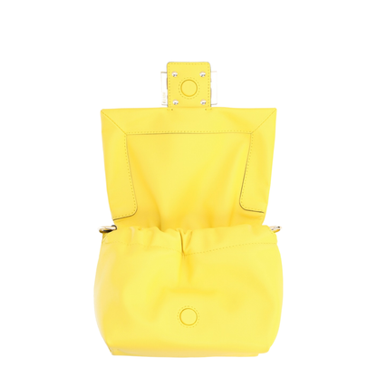 Mamma Baguette Small Lamb Leather Handbag - Giallo