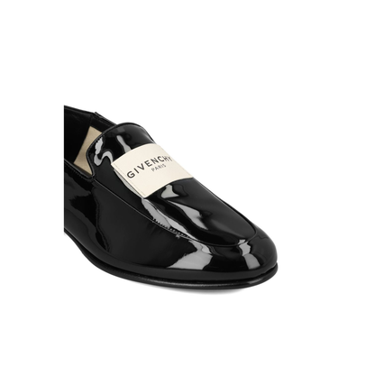 Label Leather Loafers