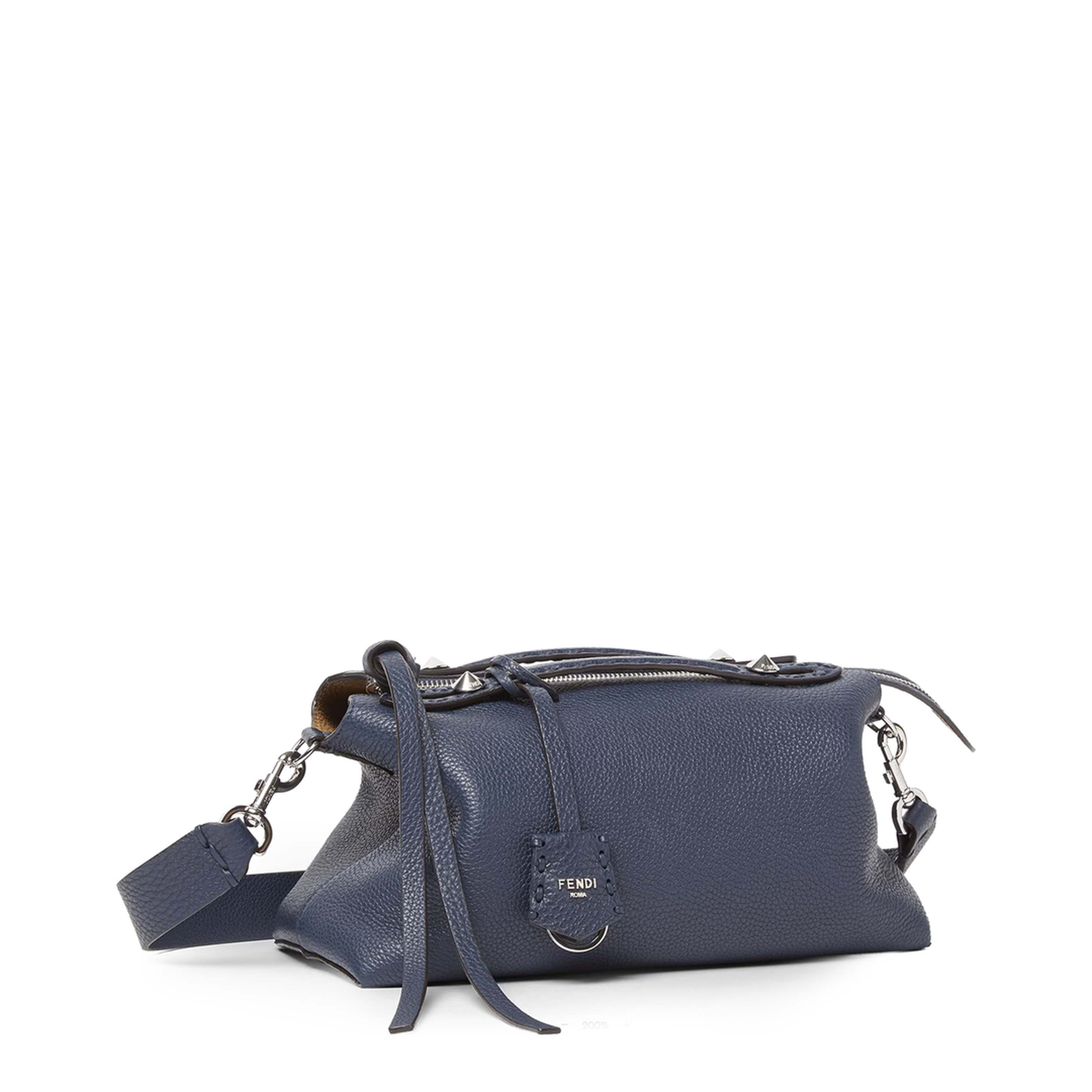 Messenger Bag Leather Deep Blue