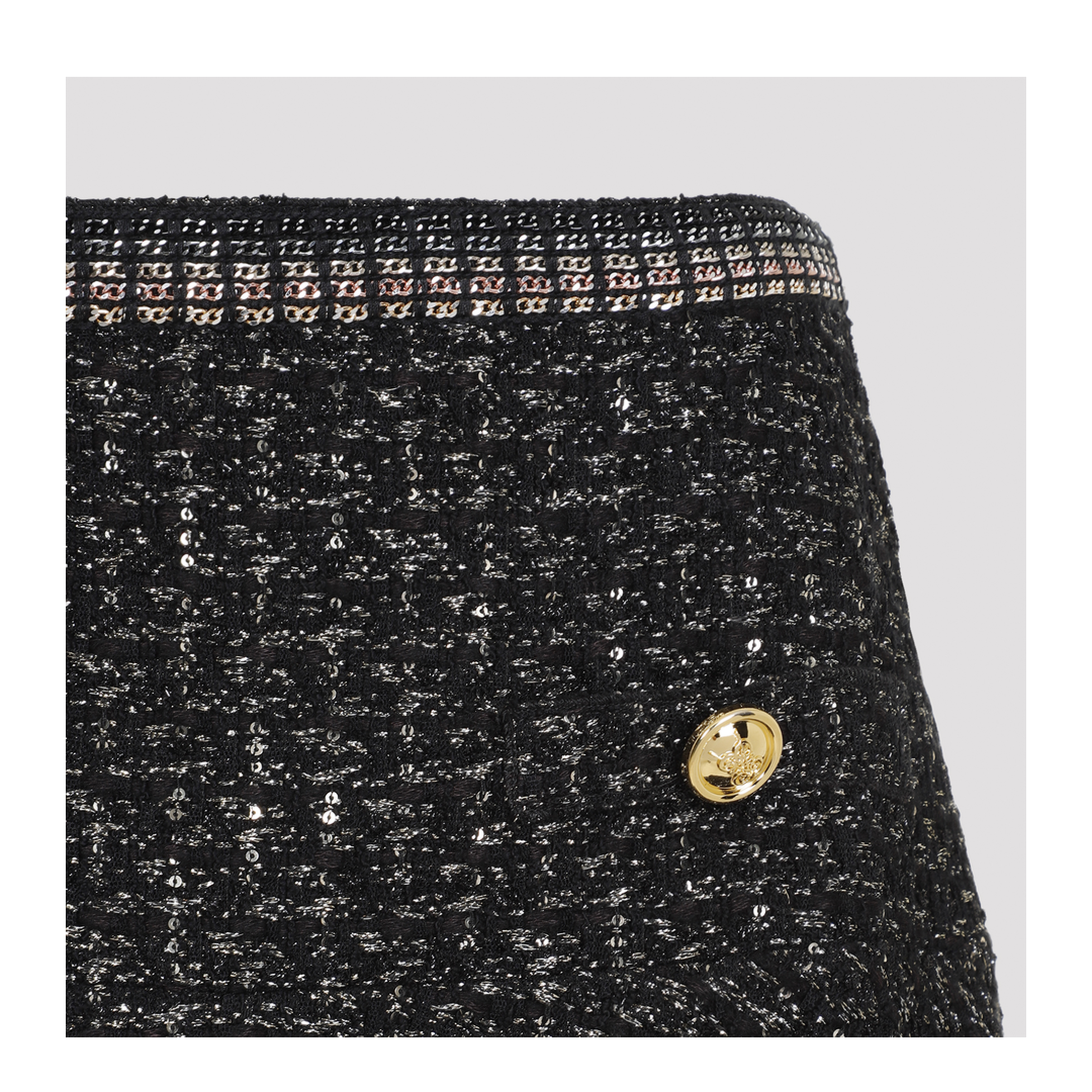 MAYFEYR - GIAMBATTISTA VALLI - Black Cotton Boucle Mini Skirt - 24FWPVCA205409UBE9999