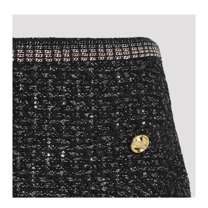 MAYFEYR - GIAMBATTISTA VALLI - Black Cotton Boucle Mini Skirt - 24FWPVCA205409UBE9999