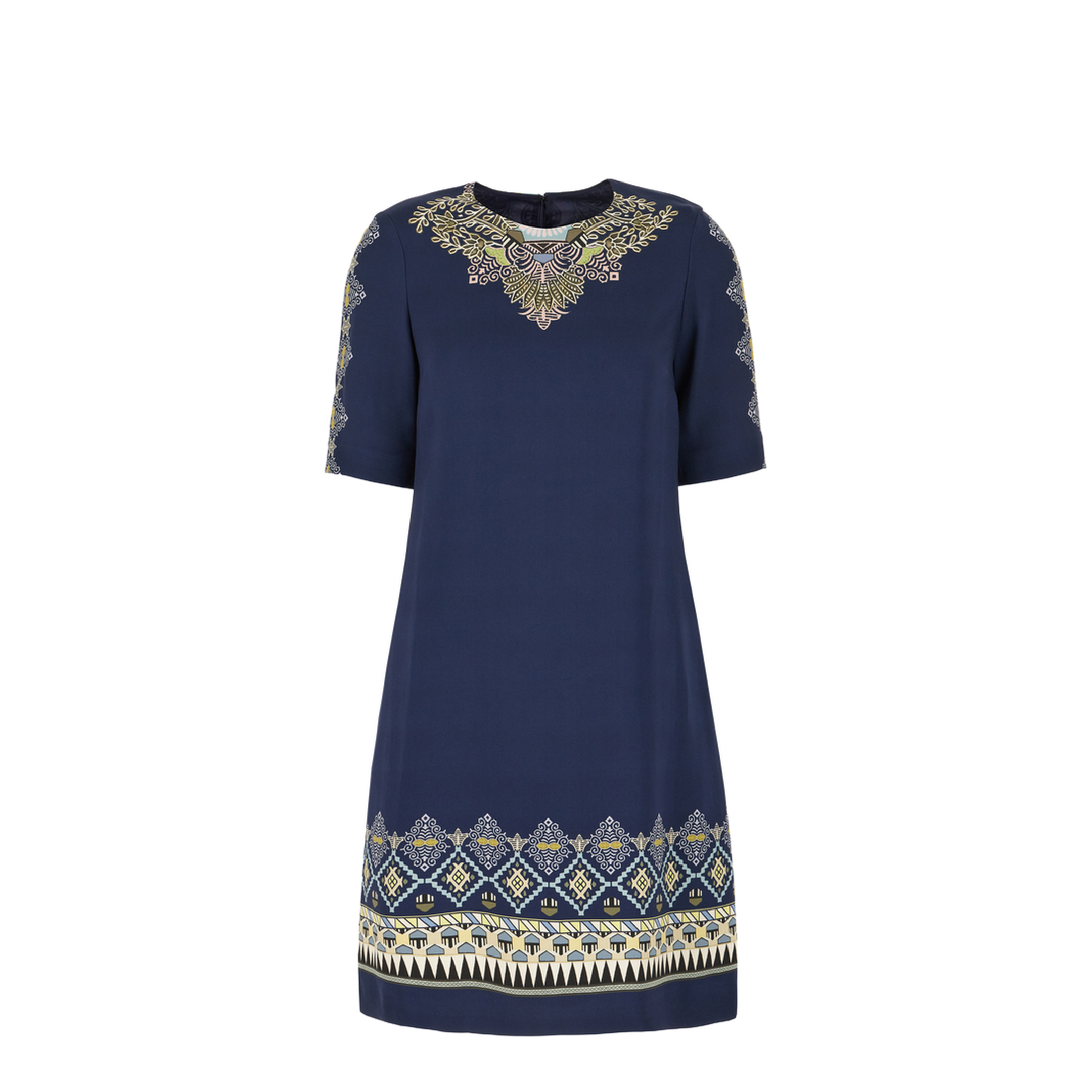 Blue Stretch Viscose Dress