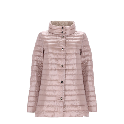 Light Pink Quilted Nylon Padded Jacket