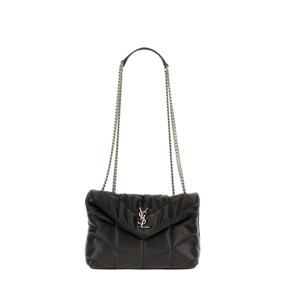 Toy Puffer Lambskin Shoulder Bag - Black