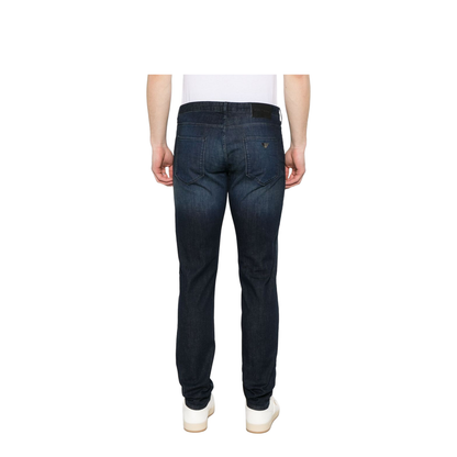 Indigo Blue Concealed Fly Classic Five Pocket Trousers