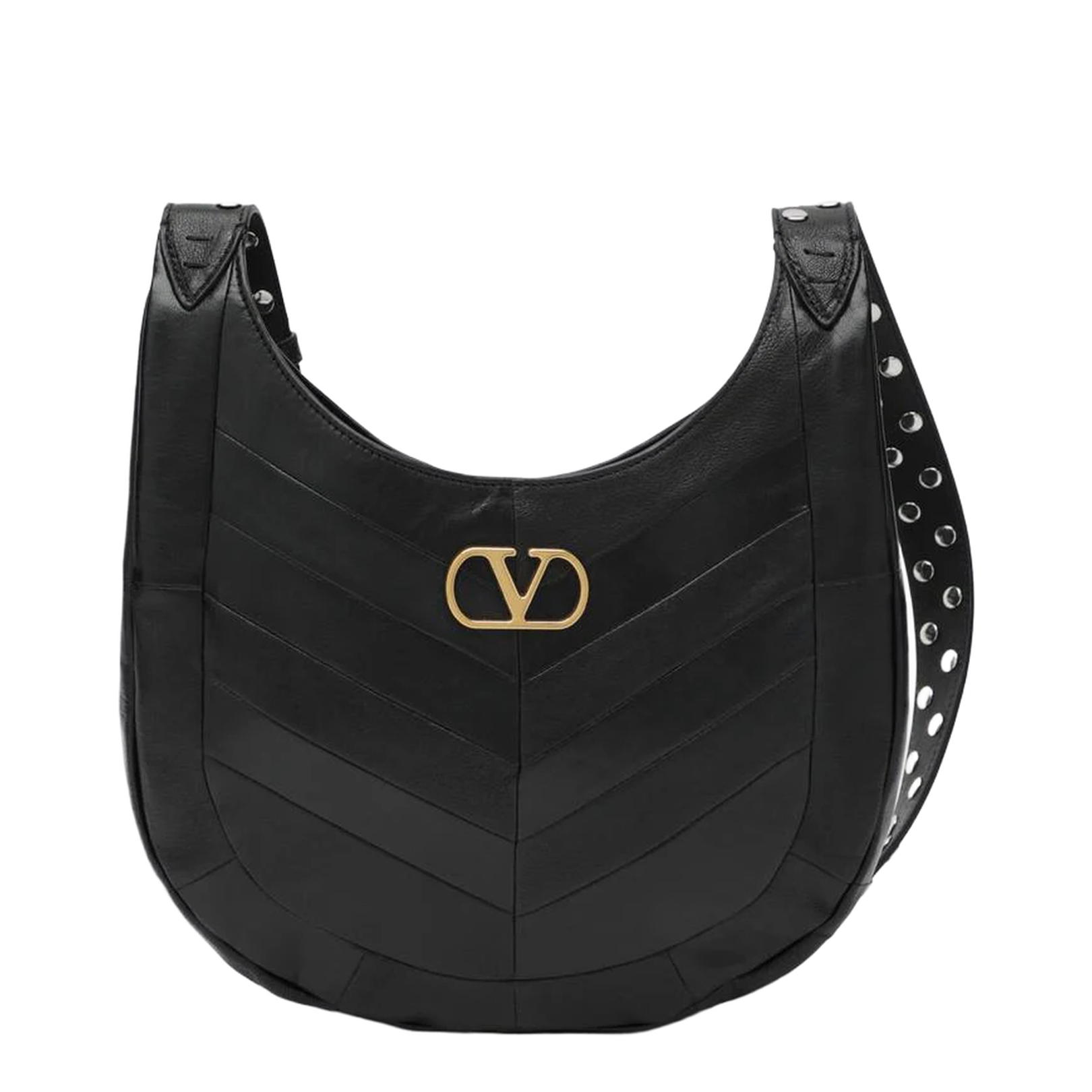 Small Hoboho Bag In Chevron-Pattern Nappa