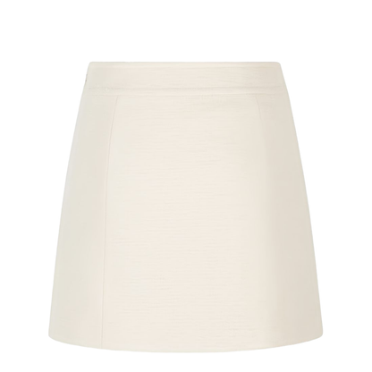 Embroidered Mini Skirt in Bouclette Natté