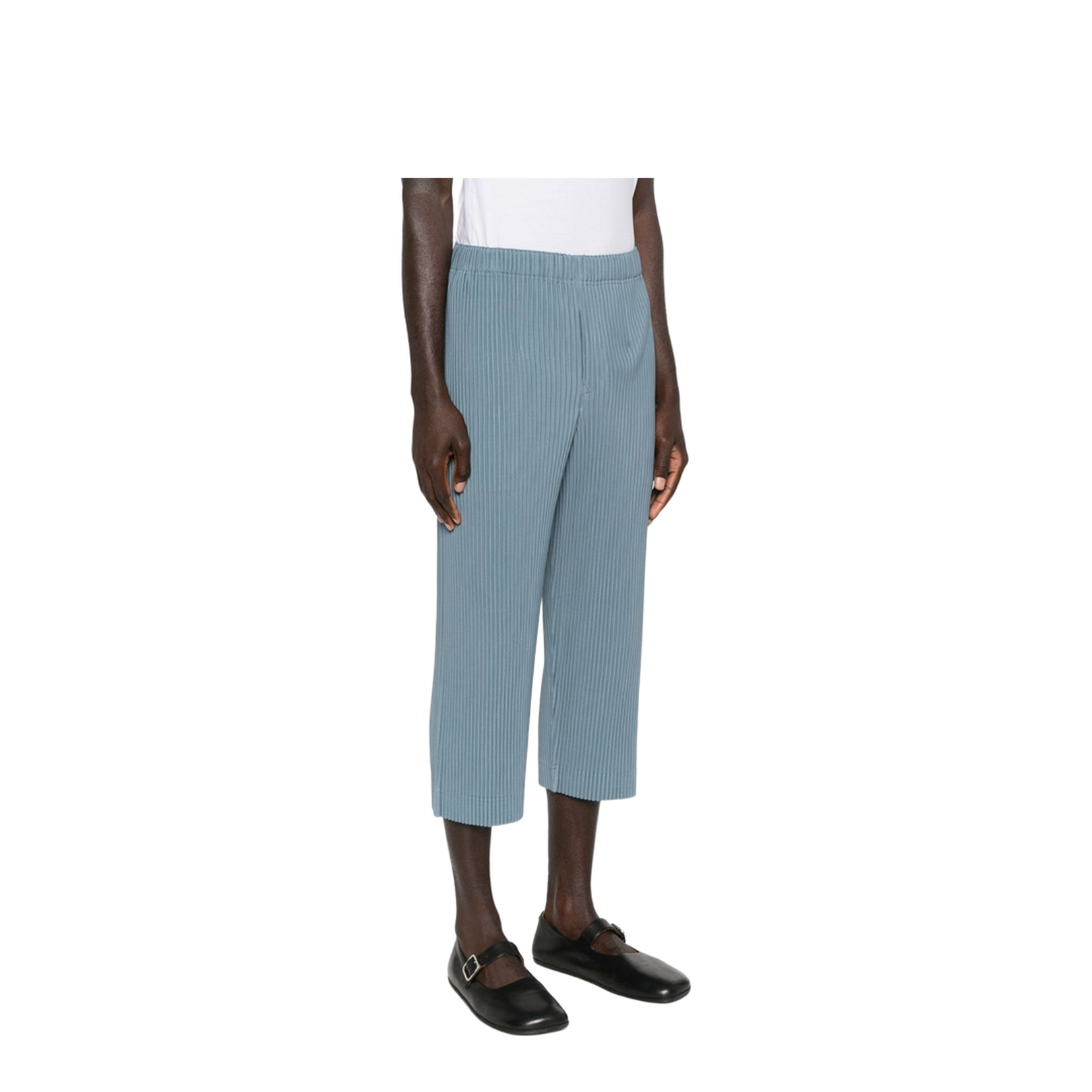 Pleated Design Cropped Pants