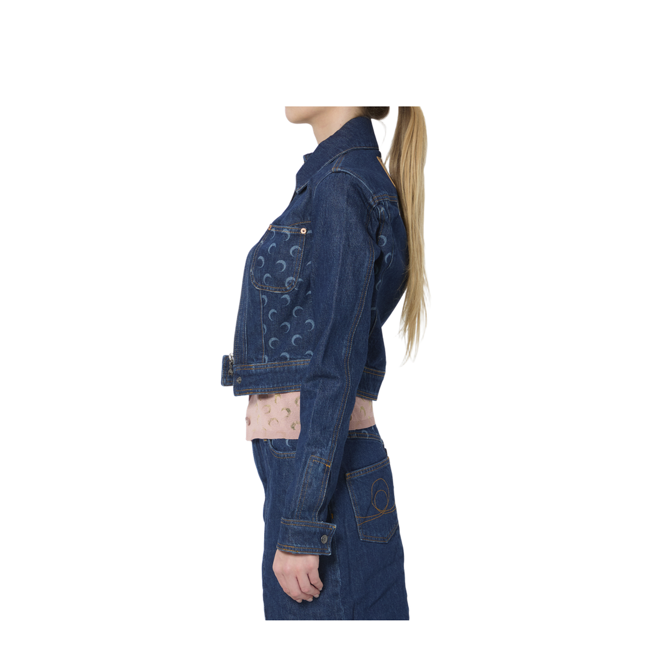 MAYFEYR - Marine Serre - Midnight Trucker Jacket - WJA076ARDEN0002BL80