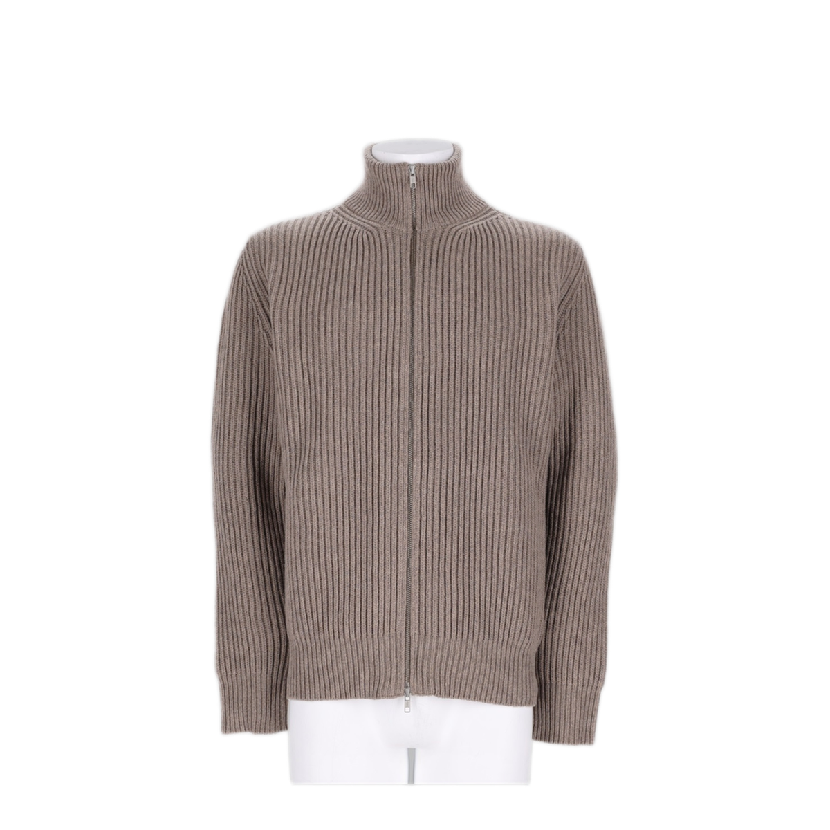 Beige Mélange Wool Cardigan