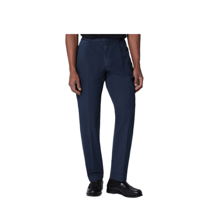 MAYFEYR - Santaniello - Blue Cotton Trousers - DSE3295CO78