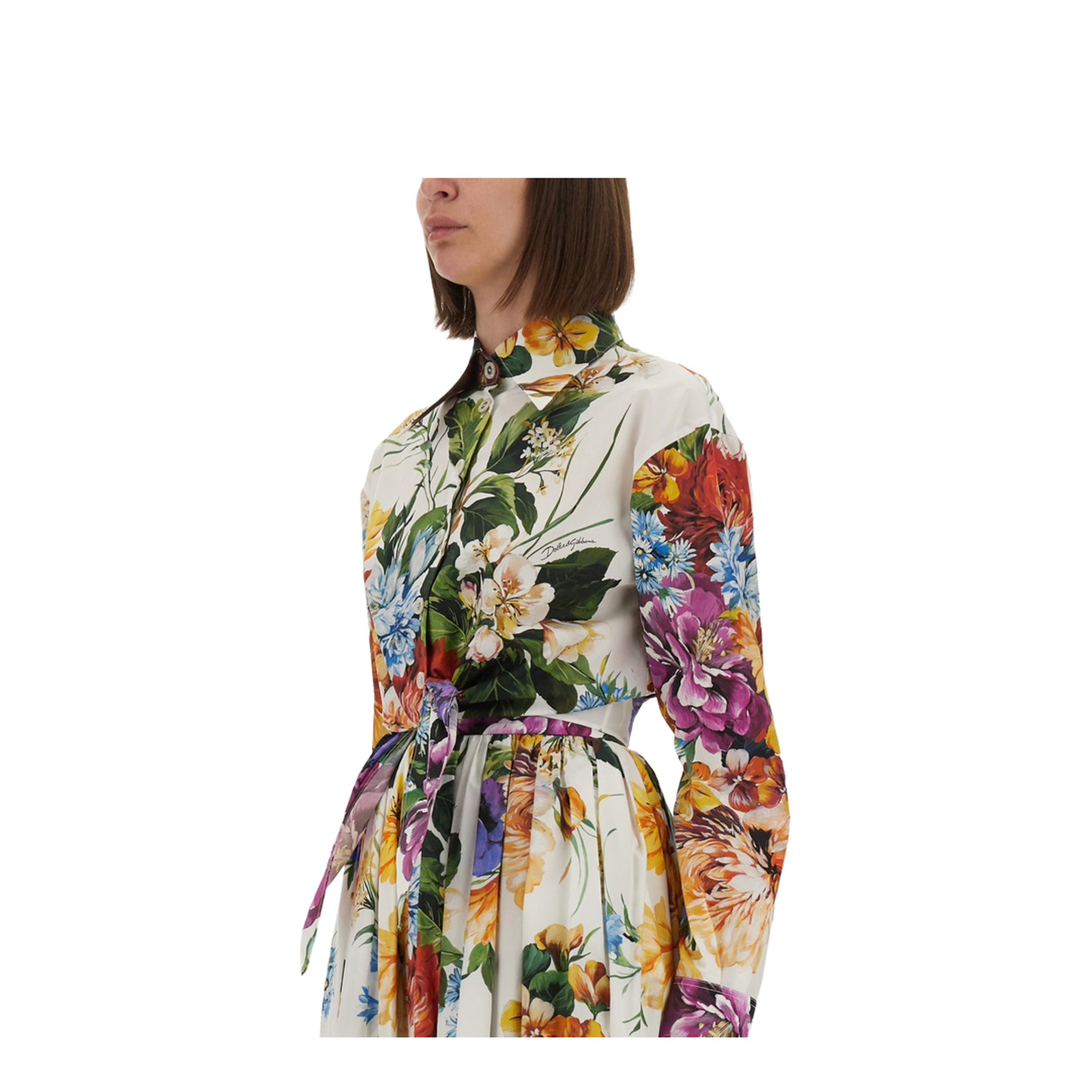 Floral Print Poplin Shirt