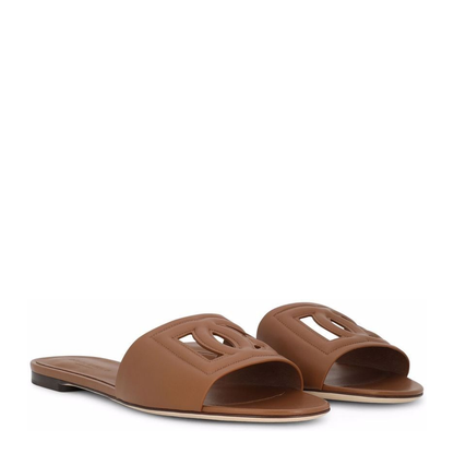 Calfskin Sliders with Logo