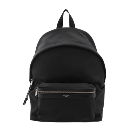 City Canvas, Nylon And Leather Backpack - Black