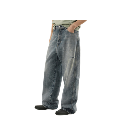 MAYFEYR - 1989 STUDIO - Rhodesian Pants In Stone Blue Denim - F04WCE003DEN0036000