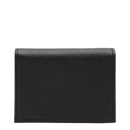 Signature Black Leather VLogo Wallet