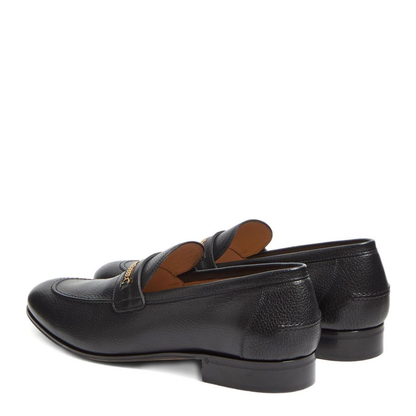Black Slip-On Style Round Toe Flat Sole