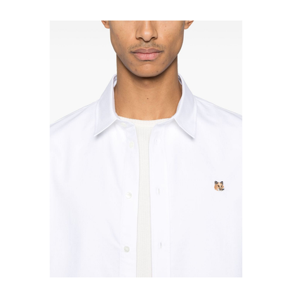 Fox Head Embroidered Casual Shirt