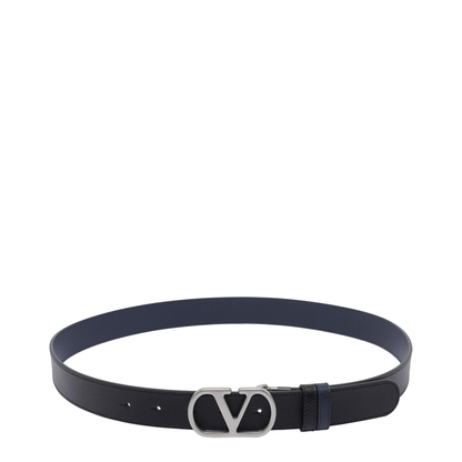 Garavani Black Reversible Vlogo Signature Belt