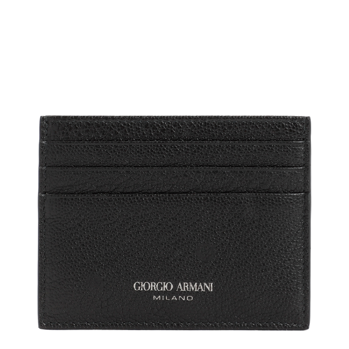 MAYFEYR - GIORGIO ARMANI - Black Calf Leather Credit Card Holder - Y2R434YR56J80001