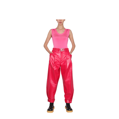 Cropped Leather Pants