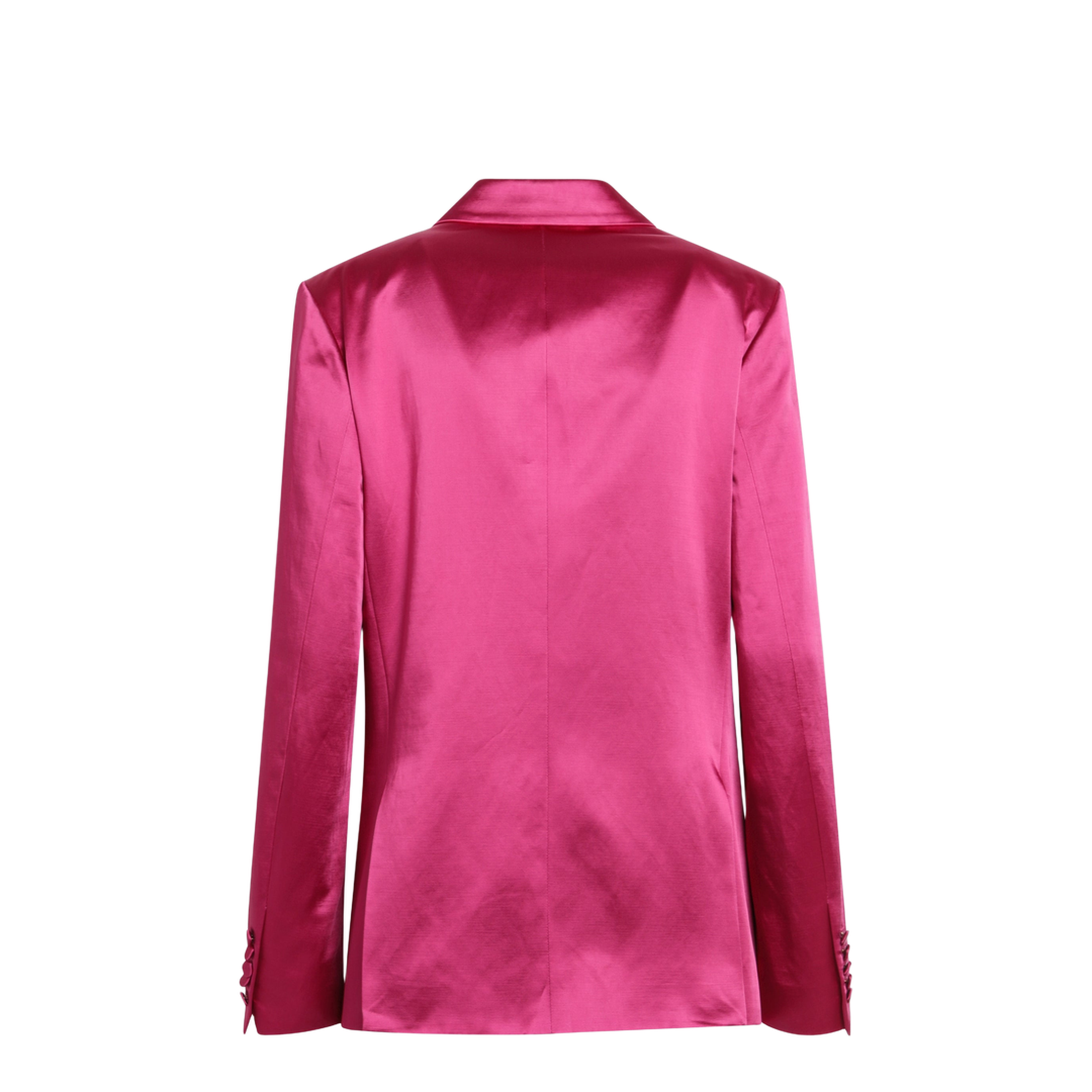 MAYFEYR - Dries Van Noten - Fuchsia Double-Breasted Satin Jacket - 104493304304