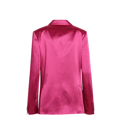 MAYFEYR - Dries Van Noten - Fuchsia Double-Breasted Satin Jacket - 104493304304
