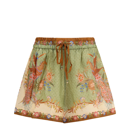 MAYFEYR - Zimmermann - Indra Relaxed Silk Drawstring Shorts - 3497ASS262