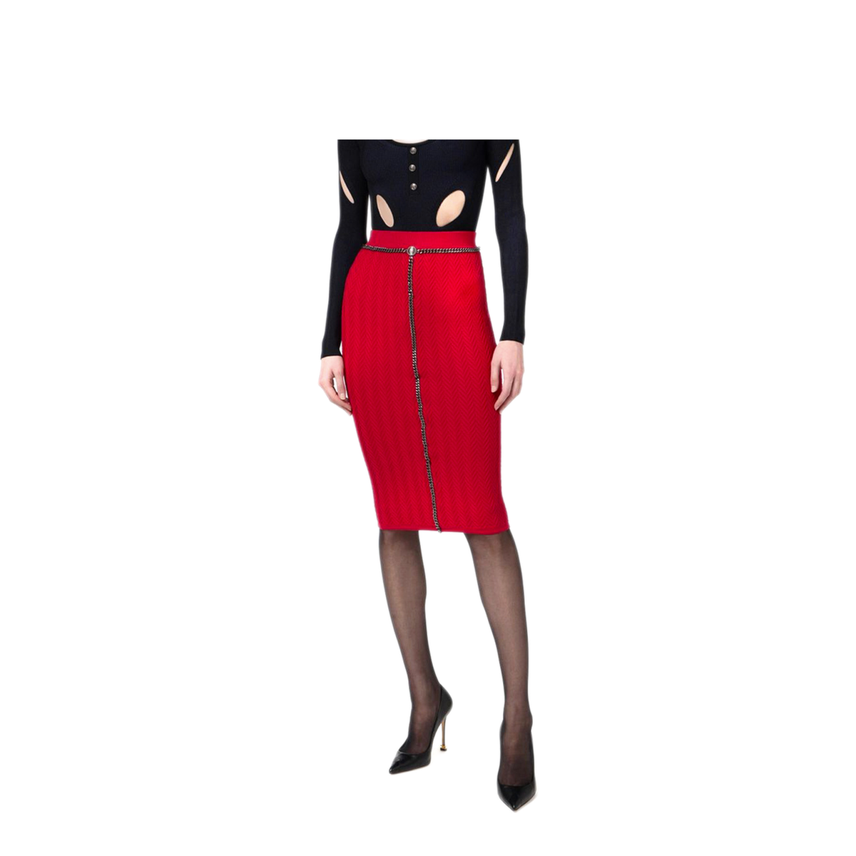 MAYFEYR - Elisabetta Franchi - Red Skirt - GK05B47E2CG5