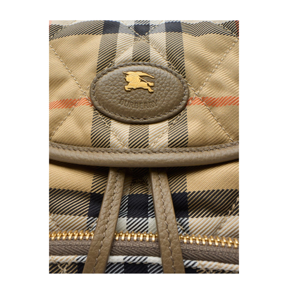 Horseshoe Mini Quilted Polyamide Backpack - Sand Beige