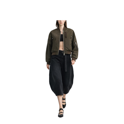 Cropped Bomber Jacket