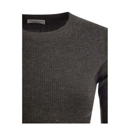 Sparkling Ribbed Cashmere Sweater