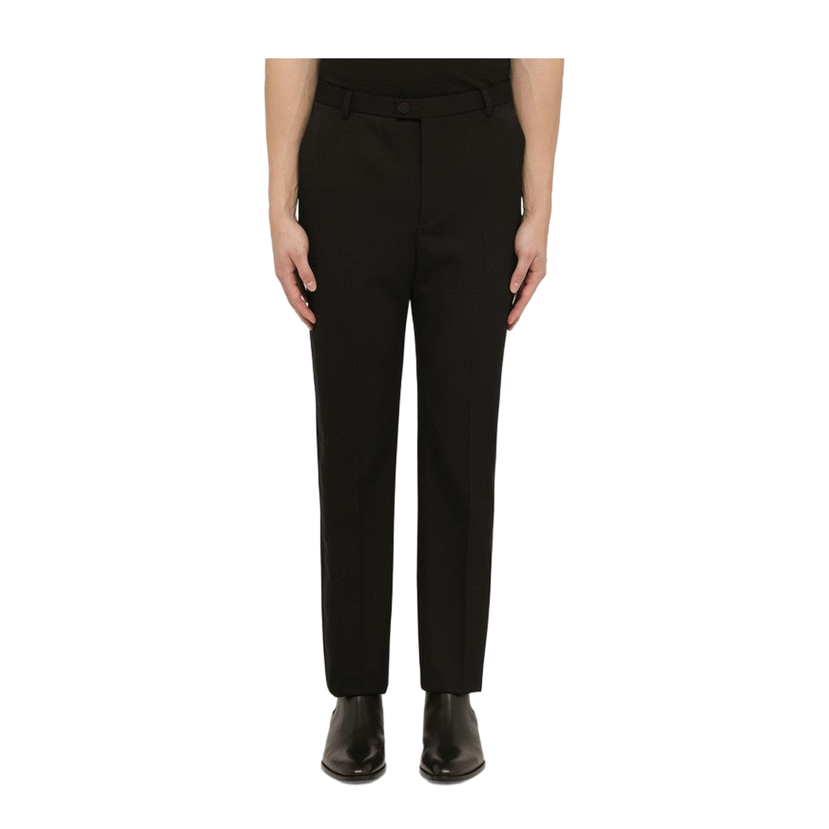 Black Wool Trousers