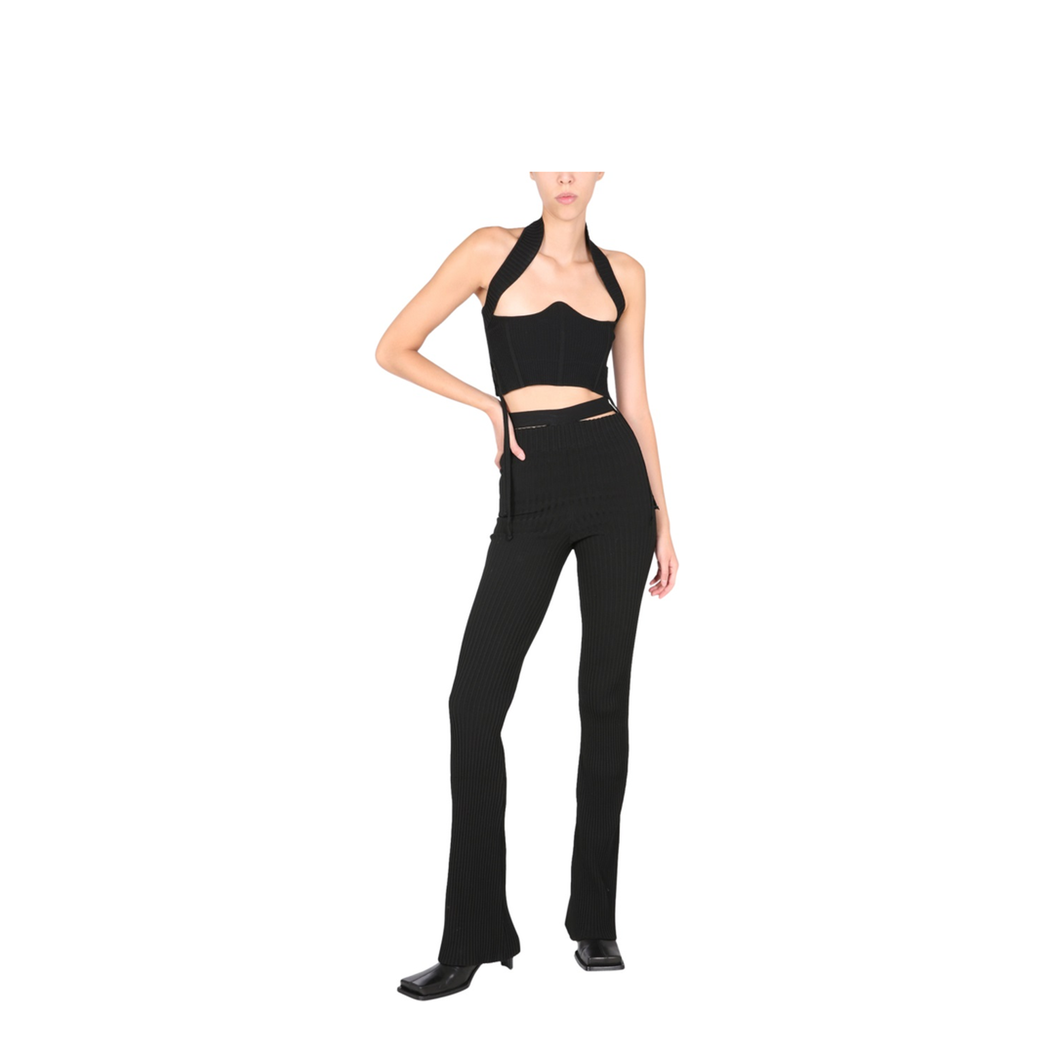 MAYFEYR - Andreādamo - Ribbed Trousers With Cut Out Belt - ADFW21PA040314730473