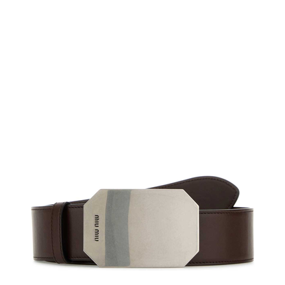 MAYFEYR - Miu Miu - Brown Leather Belt - 5CC6122C9QF0NBL