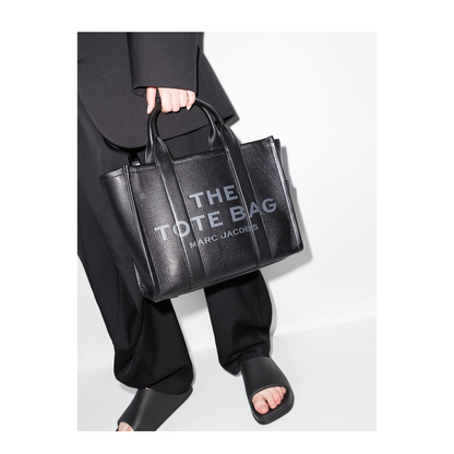 Medium Tote Bag In Black Leather