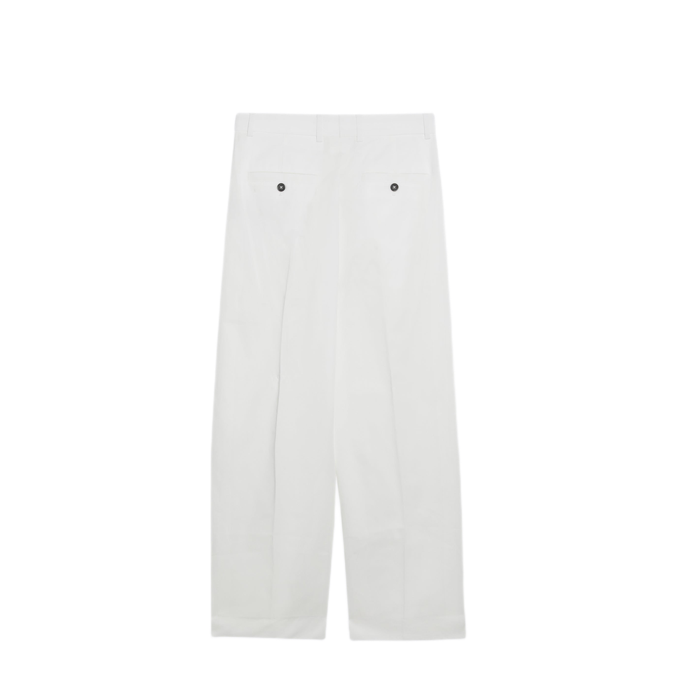 MAYFEYR - Toteme - Single-Pleat Organic Cotton Trousers In White - 263-WRB0417FB0490047