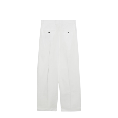 MAYFEYR - Toteme - Single-Pleat Organic Cotton Trousers In White - 263-WRB0417FB0490047