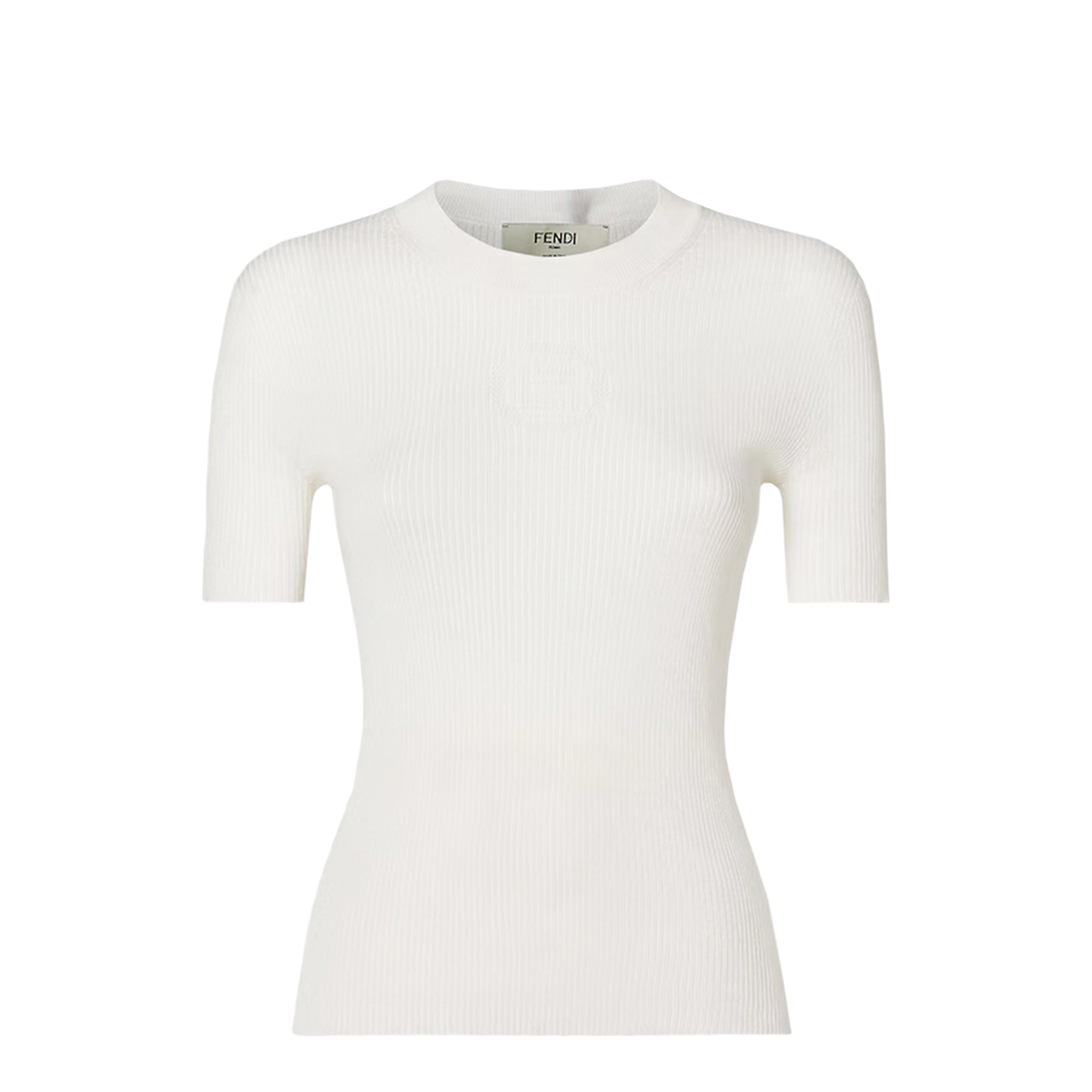 MAYFEYR - Fendi - White Jumper With The 1925 Stamp Motif - FZXF22AYBXF08QQ