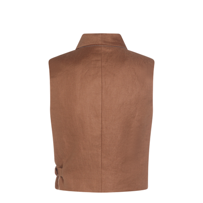 Women's Linen Top Brown