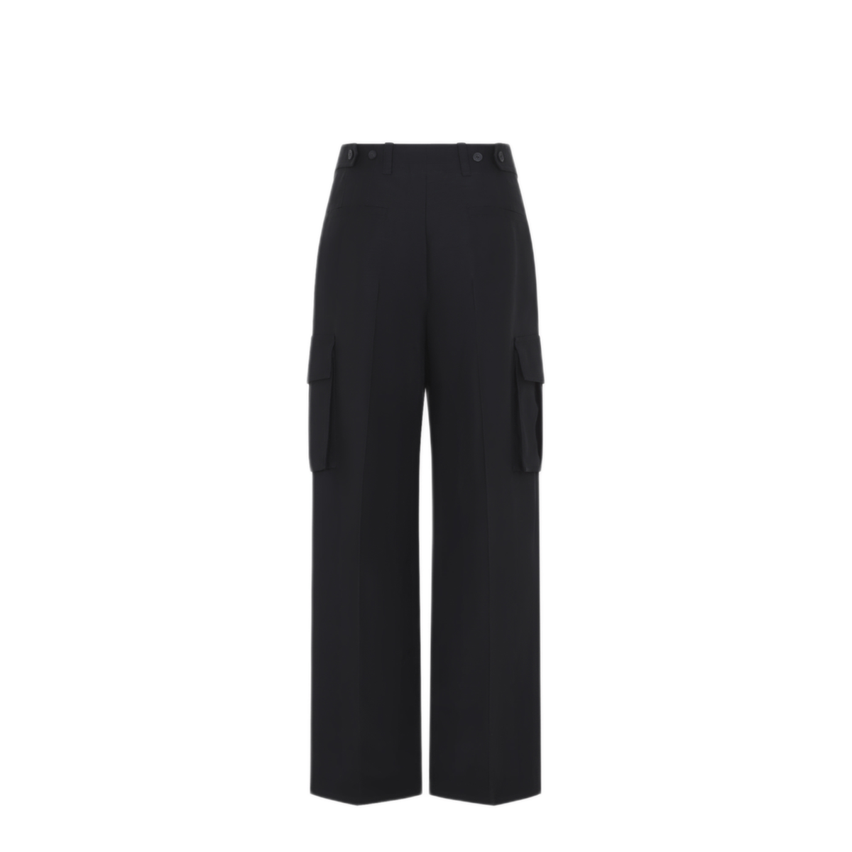 MAYFEYR - CARVEN - Cargo Trousers In Black Wool Silk - 6262K21024N999