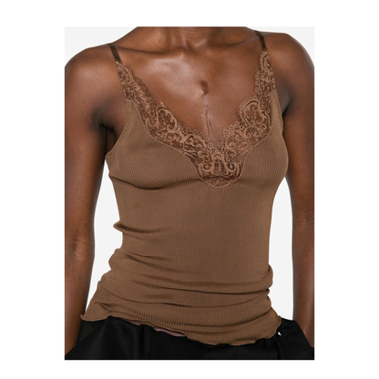 MAYFEYR - Saint Laurent - Lace Silk Top - 796843Y37SM2574