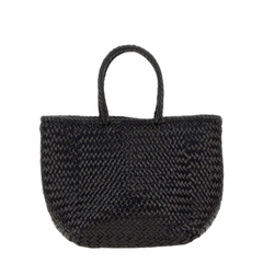Grace Basket Small Buffalo Calf Leather Basket - Black