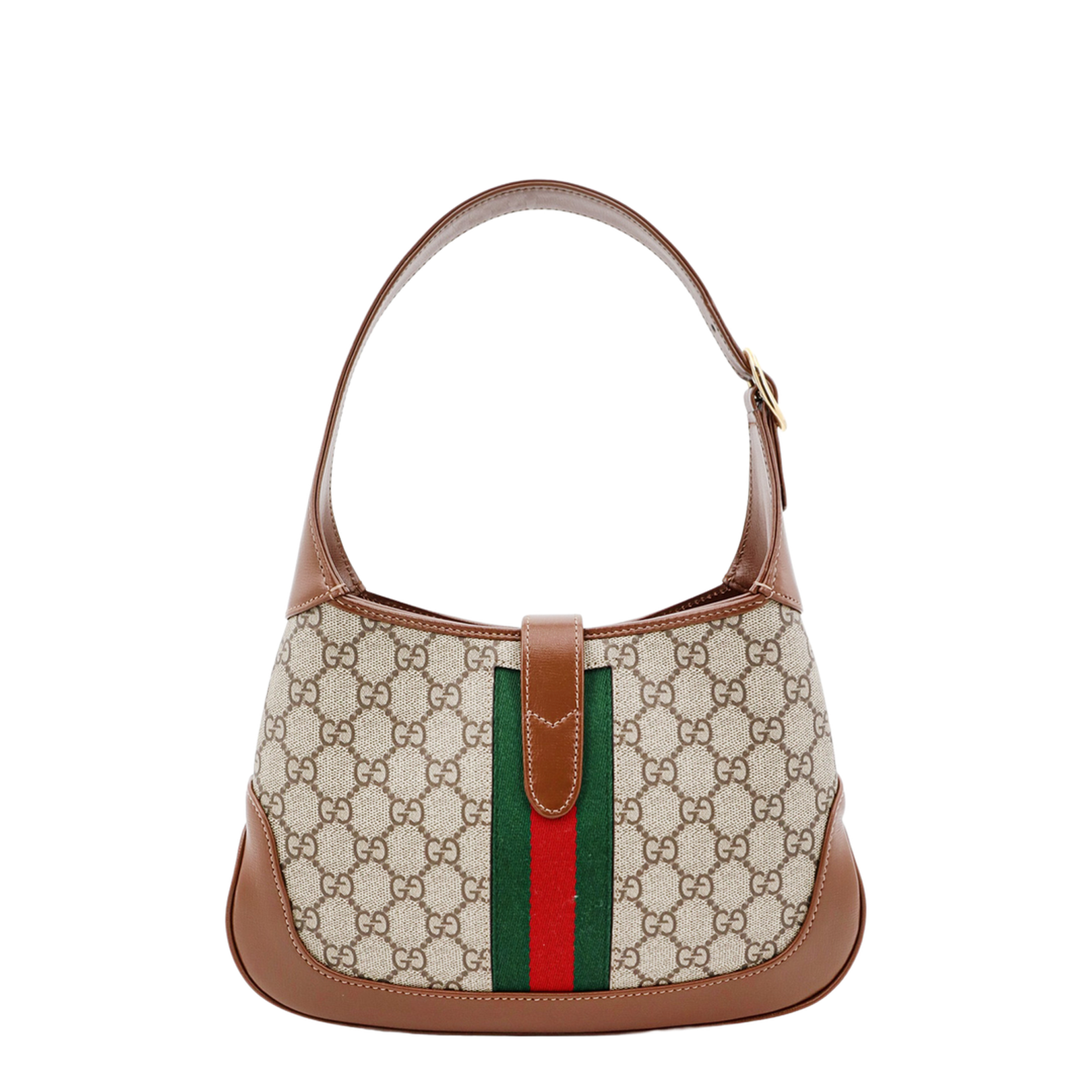 Ophidia Canvas Shoulder Bag - Brown